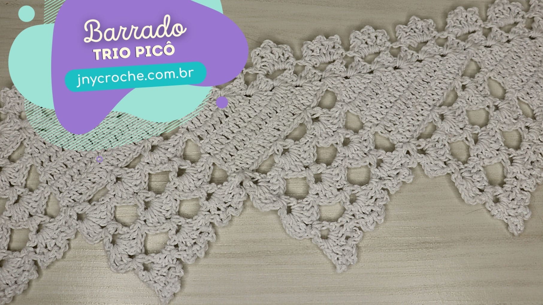 Barrado de crochê trio picô