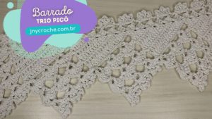 Barrado de crochê trio picô