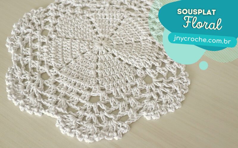 Sousplat de crochê Floral