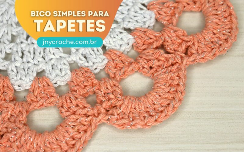 Bico de crochê para tapete