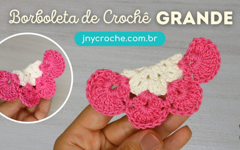 Borboleta de crochê gigante para aplicação