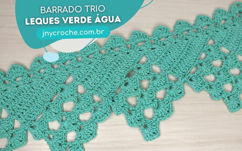 Barrados trio leques verde água