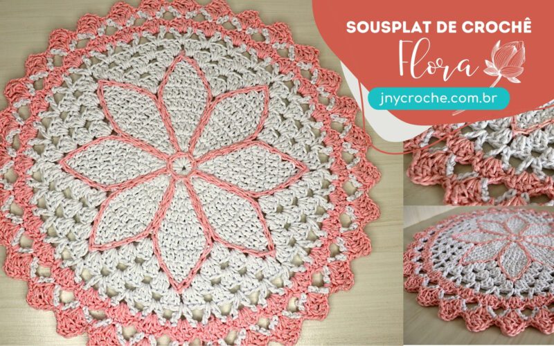 Sousplat de crochê Flora - Florinda com contorno