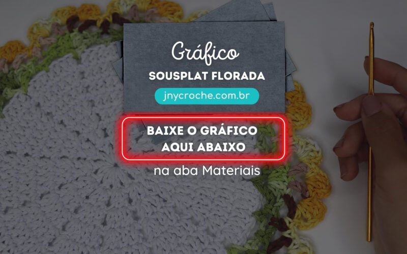 Jogo de Cozinha em Crochê Oval Floral: Receita, Gráfico e Tutorial