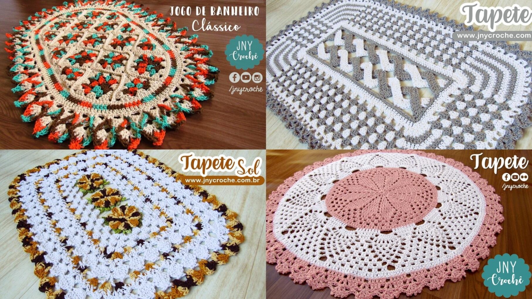 tapetes de crochê
