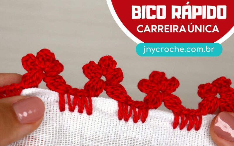 Bico flor vermelha carreira única - Aula 39