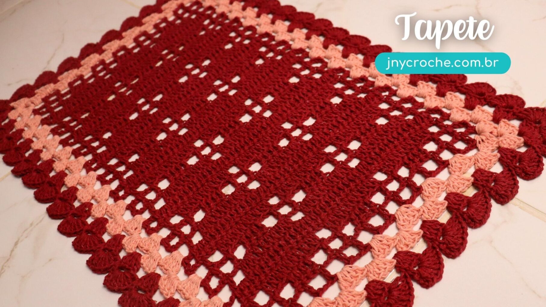 Tapete de crochê retangular facil