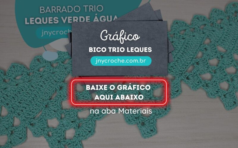 Gráfico Bico de crochê Trio Leque