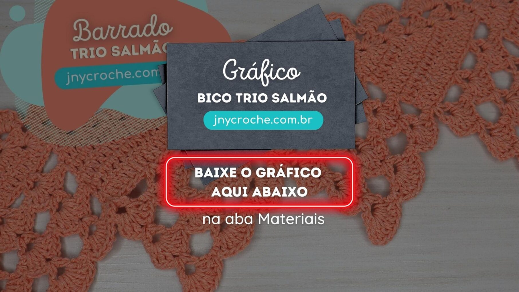 Gráfico Bico de crochê Trio Salmão Conchas