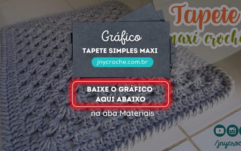 Gráfico do tapete de crochê Maxi Caranguejo | Club | JNY Crochê
