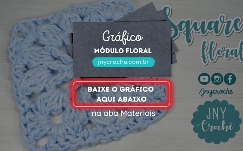 Gráfico módulo floral de crochê | club | JNY Crochê