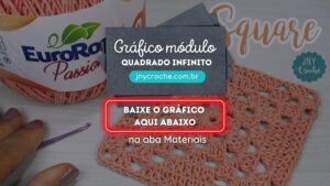 Gráfico módulo de crochê quadrado infinito | Club | JNY Crochê Gráfico módulo de crochê quadrado infinito | Club | JNY Crochê