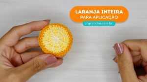 Laranja de crochê para aplicação | Laranja inteira Laranja de crochê para aplicação | Laranja inteira