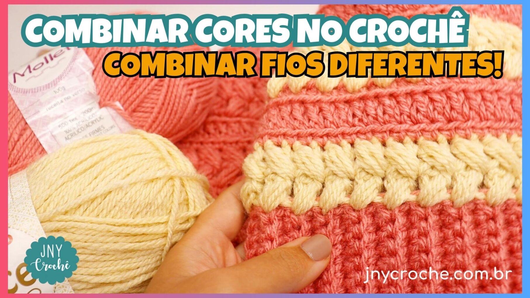 combinar cores no crochê, combinar fios diferentes no croche