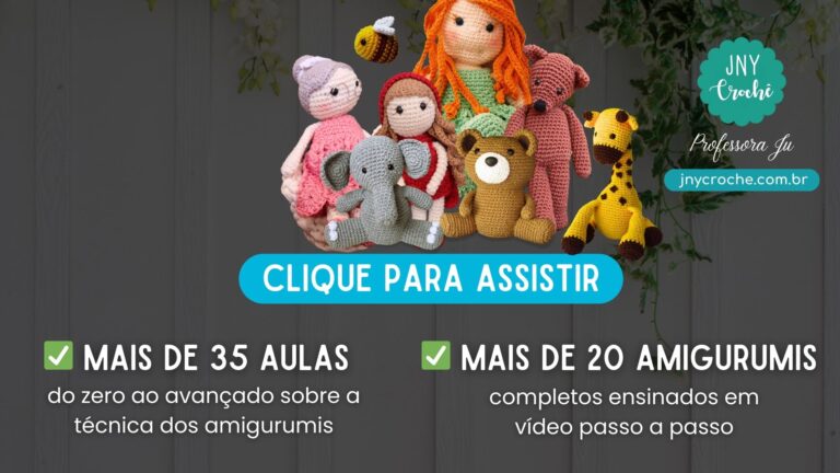 curso manual do amigurumi de crochê jnycroche 1