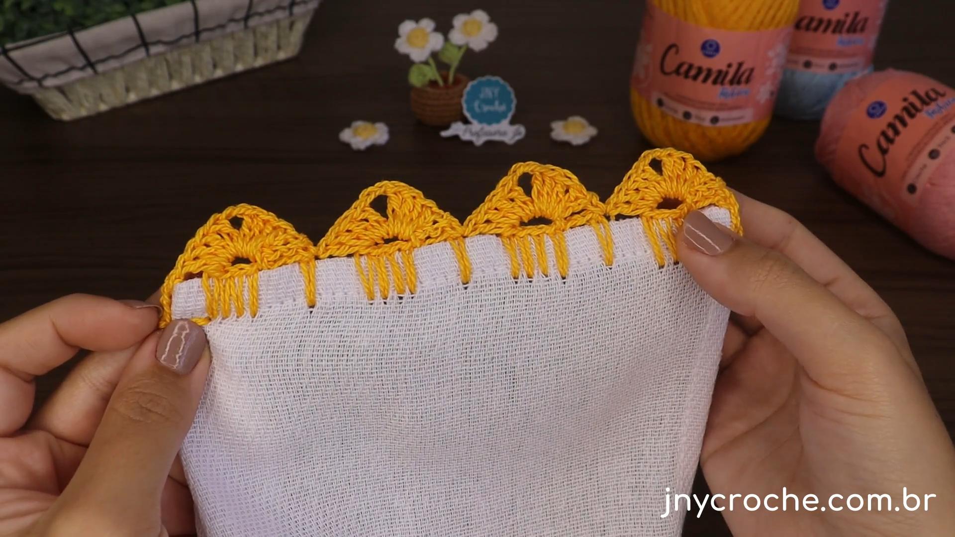 bico de crochê, crochê para iniciantes, bico simples crochê, crochê fácil, barra de crochê, acabamento em crochê, croche, bico de croche,