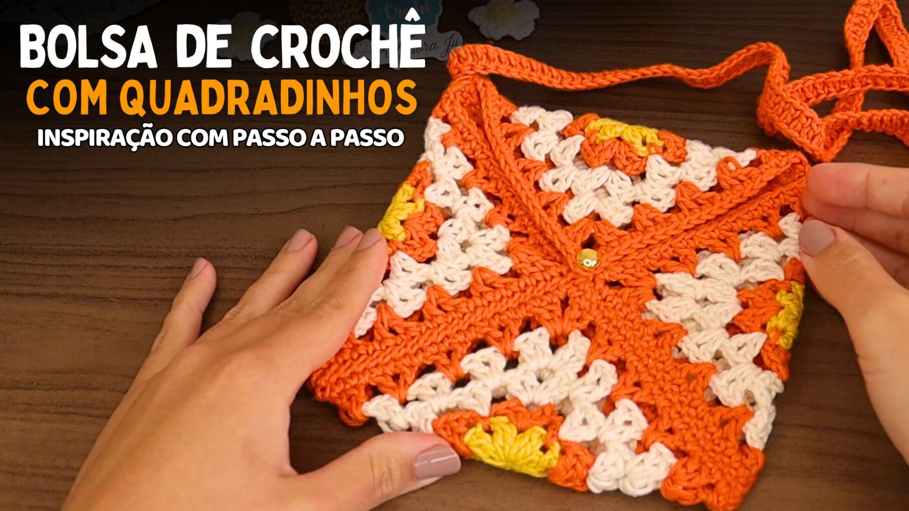 Bolsa de crochê quadradinho fácil e rápida