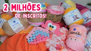 Agora somos mais de 2 milhões de inscritos no canal JNY Crochê no YouTube depois de mais de 700 peças e vídeos feitos e as aulas postadas pela professora Ju da jnycroche no canal no youtube