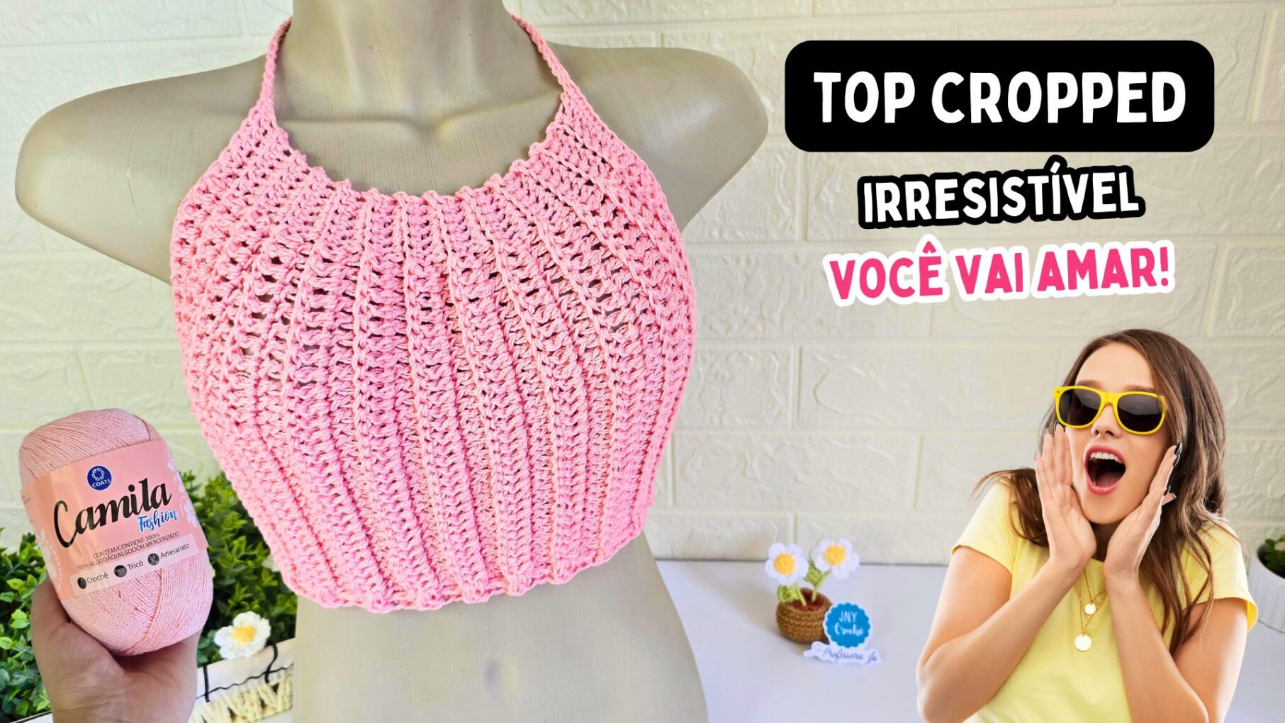 cropped de crochê, top cropped, top de crochê, cropped de crochê fácil, top de crochê passo a passo,