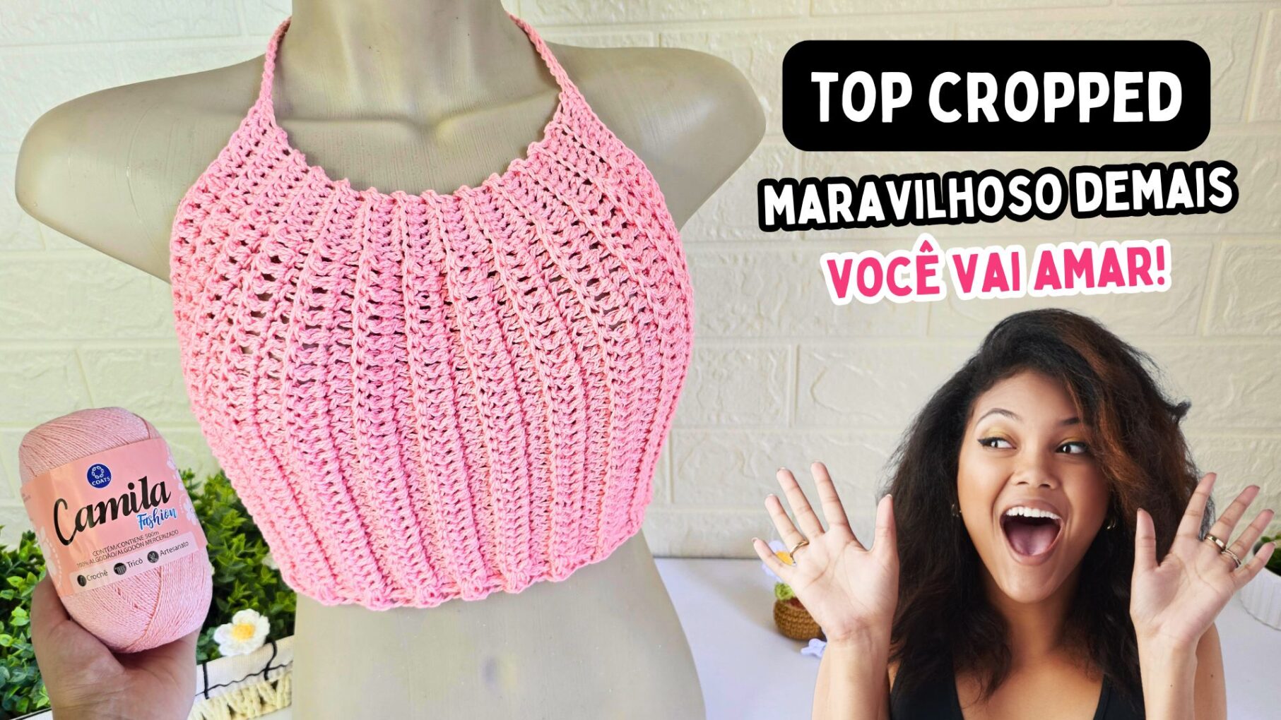 cropped de crochê, top cropped, top de crochê, cropped de crochê fácil, top de crochê passo a passo,