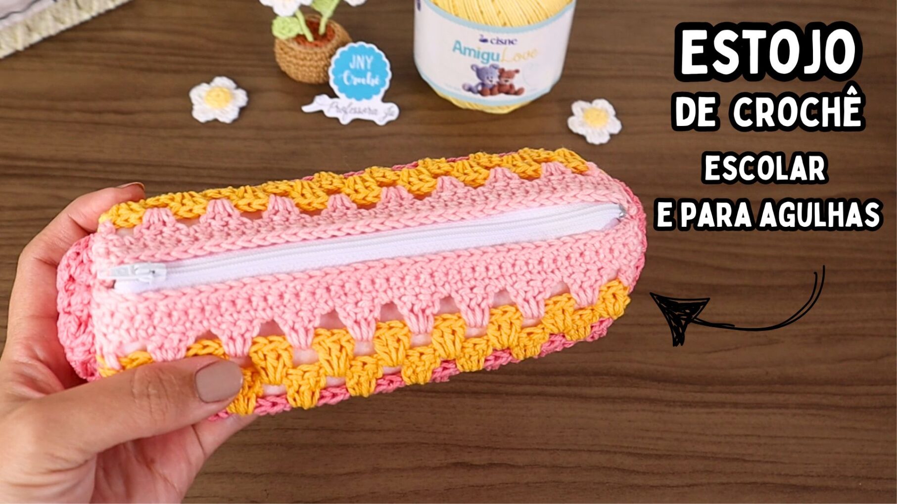 Estojo de crochê, Estojo de crochê passo a passo, Estojo escolar, Estojo feminino, Estojo box, Estojo normal, Estojo Grande, Estojo de crochê para agulhas, Porta lápis de crochê passo a passo, Estojo escolar de crochê Infantil, jny croche, linhas corrente,