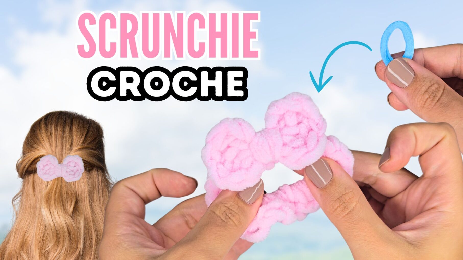 Scrunchie como fazer, Scrunchie de cabelo, Scrunchie de crochê, xuxinha de crochê, laço de crochê, Scrunchies de cabelo como fazer,