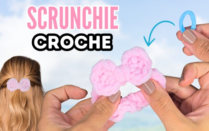 Scrunchie como fazer, Scrunchie de cabelo, Scrunchie de crochê, xuxinha de crochê, laço de crochê, Scrunchies de cabelo como fazer,