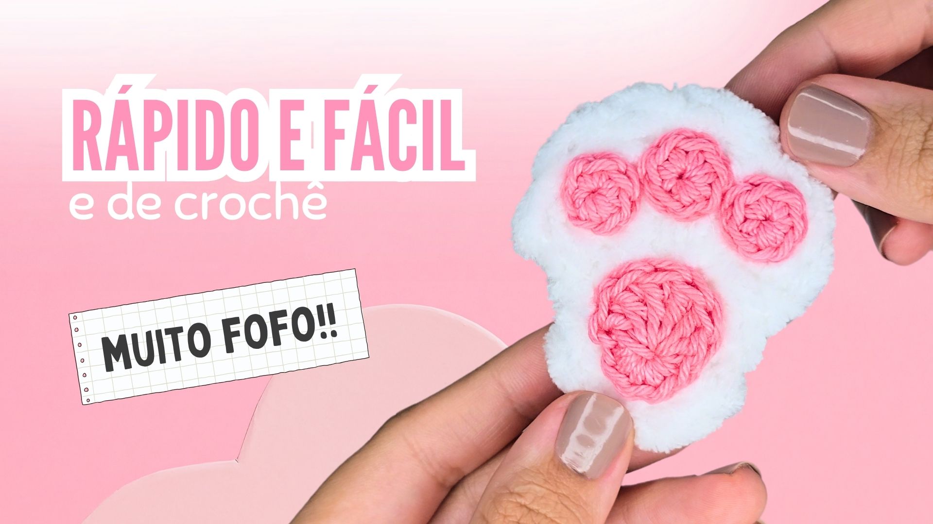 Patinha de coelho de crochê, pata de coelho de crochê, patinha de crochê, pata de crochê, chaveiro de crochê, acessório de crochê, jny crochê,