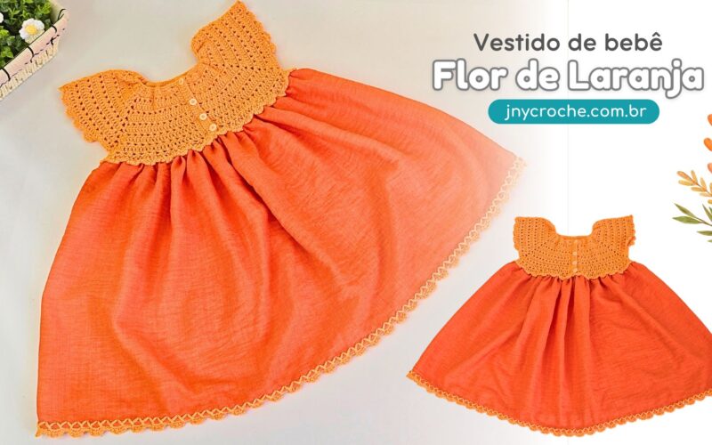 vestido de crochê de criança da jny croche
