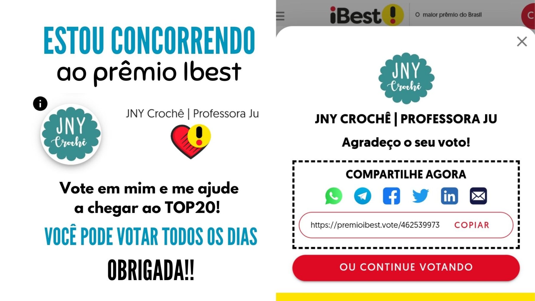 Prêmio Ibest JNY Croche 2025