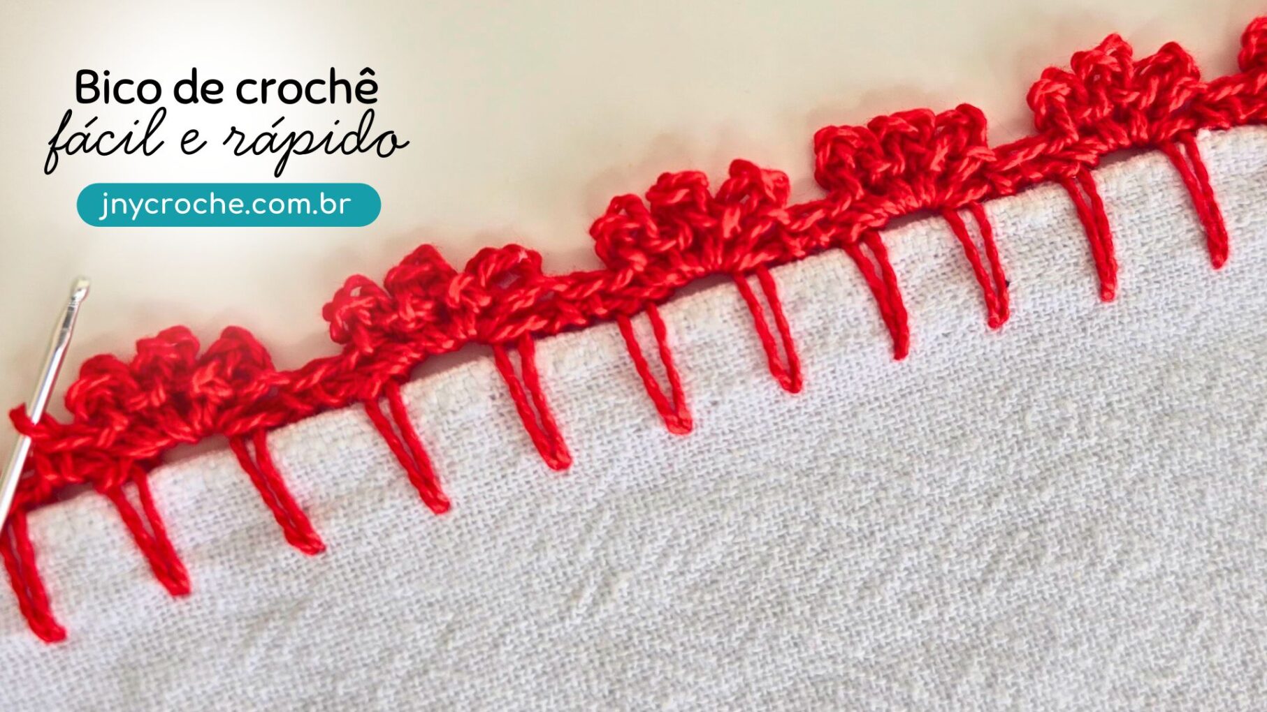 Bico de crochê Mini Flores - Bico rápido, fácil e bem delicado