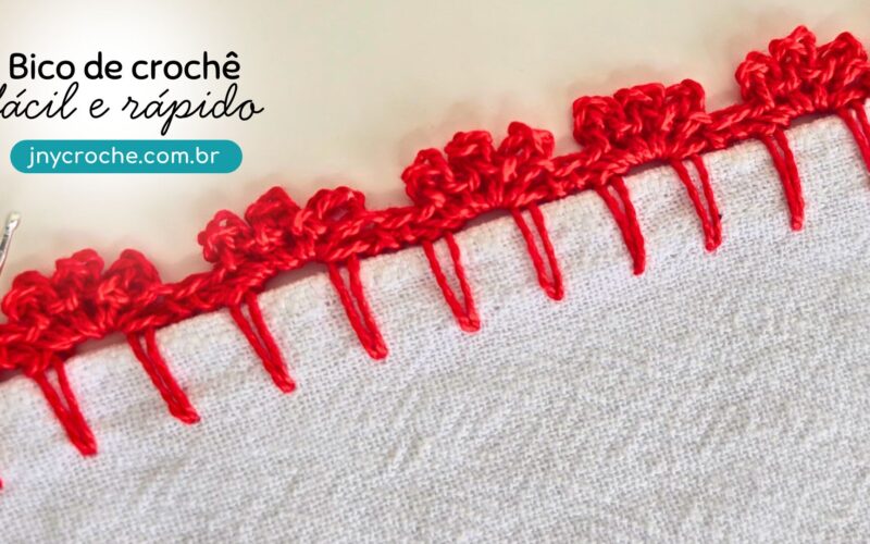 Bico de crochê Mini Flores - Bico rápido, fácil e bem delicado
