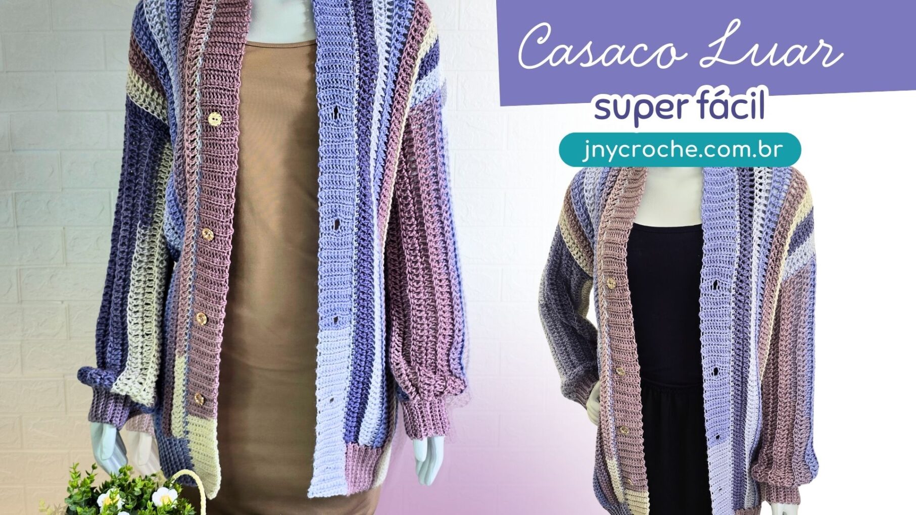 CASACO LUAR - Casaco de crochê super fácil