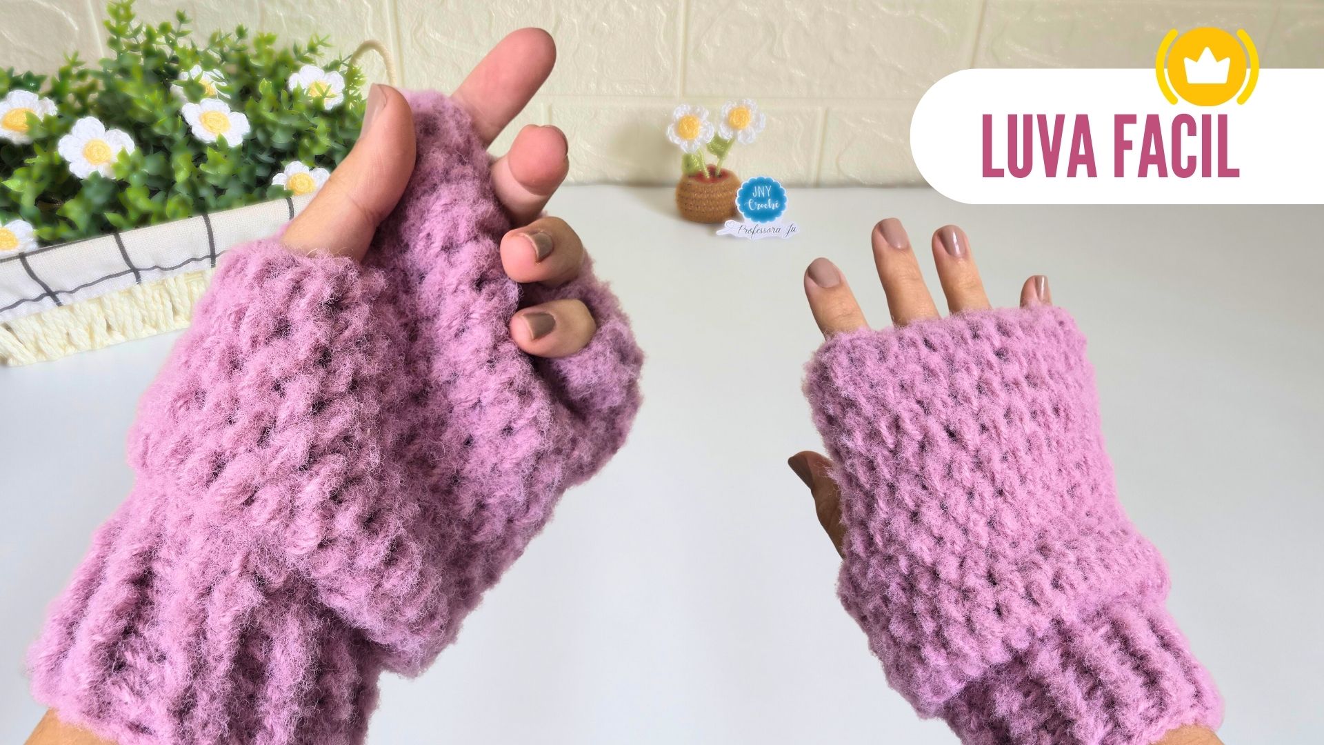 Luva de crochê fácil e rápida