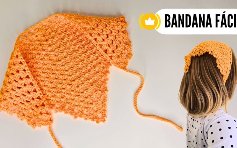 Bandana de crochê fácil e rápida | Aprenda o passo a passo | CLUB