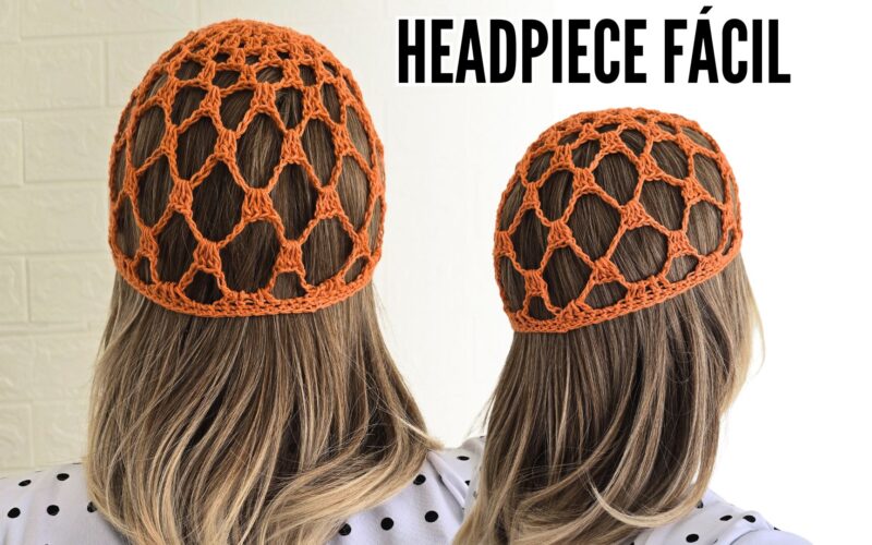 Headpiece crochê, Headpiece Como fazer, Headpiece crochê passo a passo, Bandana de crochê, Bandana feminina, Bandana cabeça,