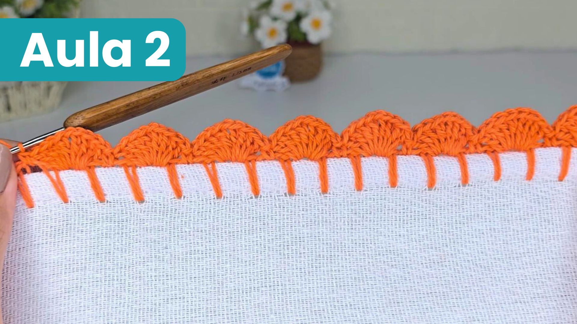 bico de crochê para pano de prato, Bico de crochê simples e bonito, Bicos de crochê Diferentes, Bico de crochê bem bonito, caseado de crochê simples, aula 2