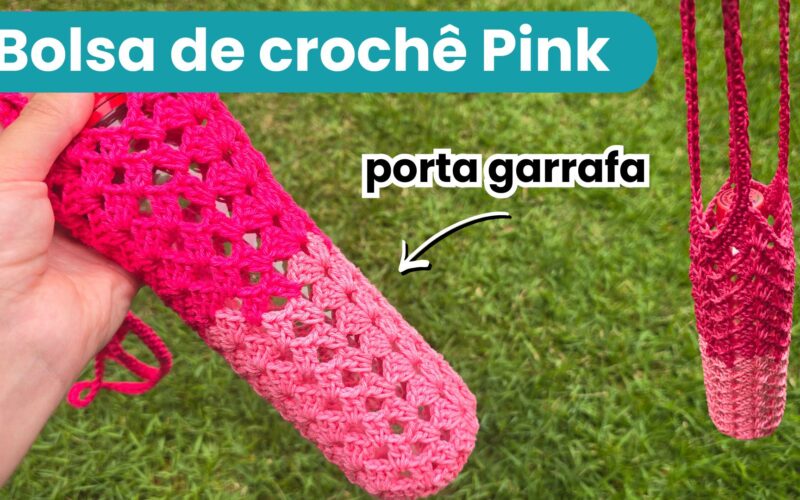 Porta garrafa de crochê de barbante, Porta garrafa de crochê, Porta garrafa de crochê com alça de mão, Porta garrafa de crochê,