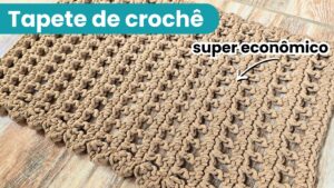 Tapete de crochê simples e bonito, Tapete de crochê passo a passo, Tapete de crochê fácil e rápido, Tapete de crochê fácil e econômico,