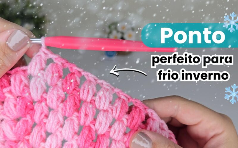 Aprenda a fazer este Ponto puff no crochê, que é perfeito para peças de inverno de crochê, jnycroche,
