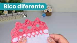 bico de crochê para pano de prato, Bico de crochê simples e bonito, Bicos de crochê Diferentes, Bico de crochê bem bonito,