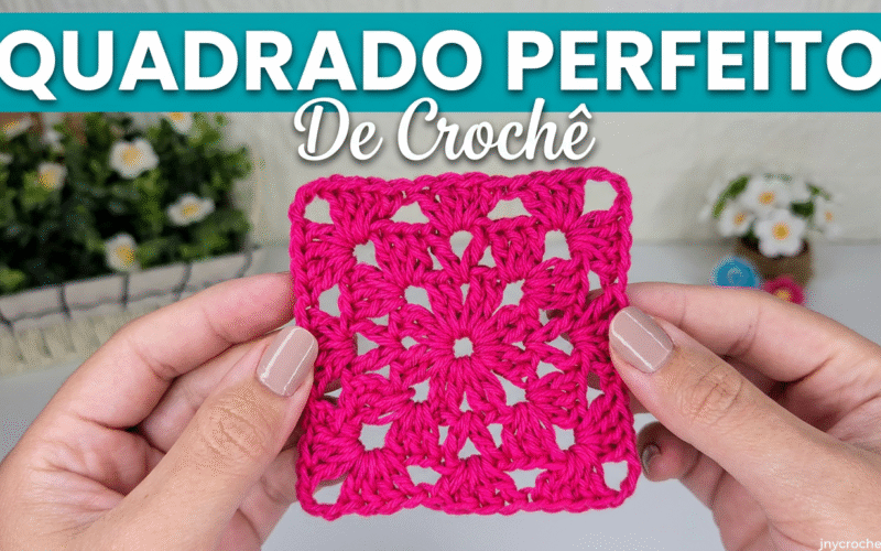 Quadrado de crochê simples e fácil Square de crochê diferente