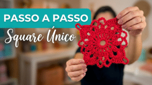 Square de crochê diferente e muito lindo