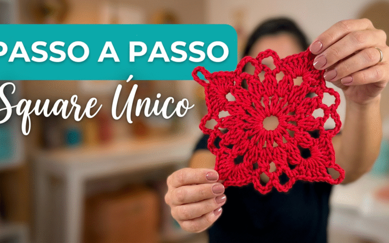 Square de crochê diferente e muito lindo