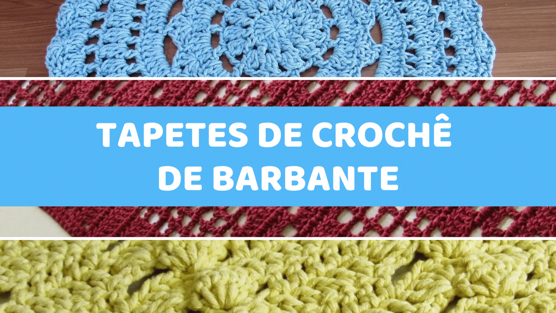 7 modelos de tapetes de crochê de barbante