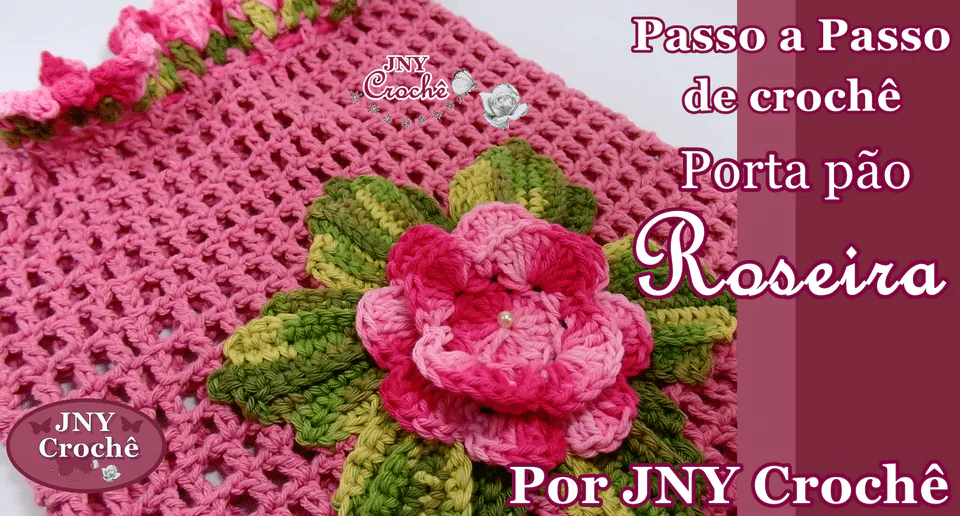 Porta Pão de crochê | Roseira
