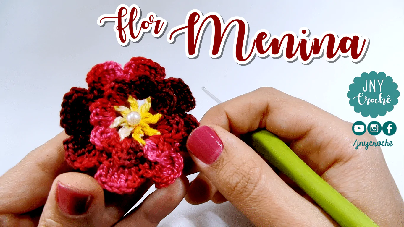 Flor de crochê | Menina | CLUB