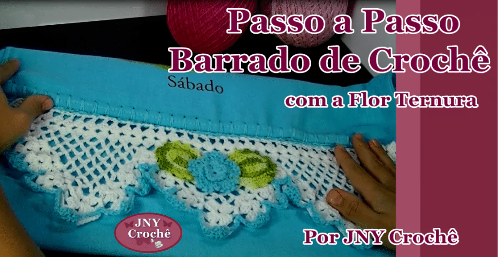 Barrado de crochê flor Ternura