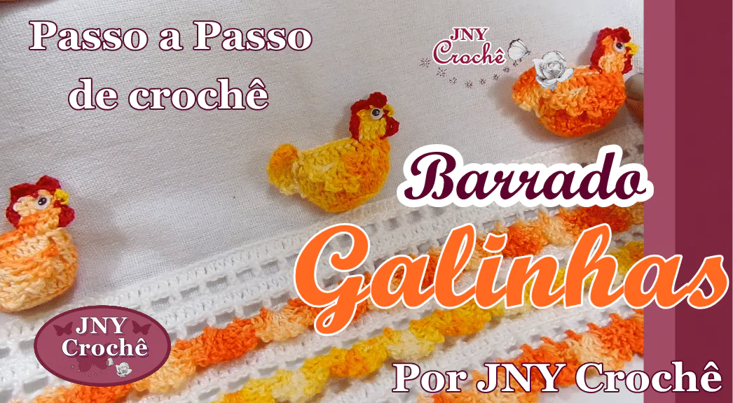 Barrado de crochê | Galinhas
