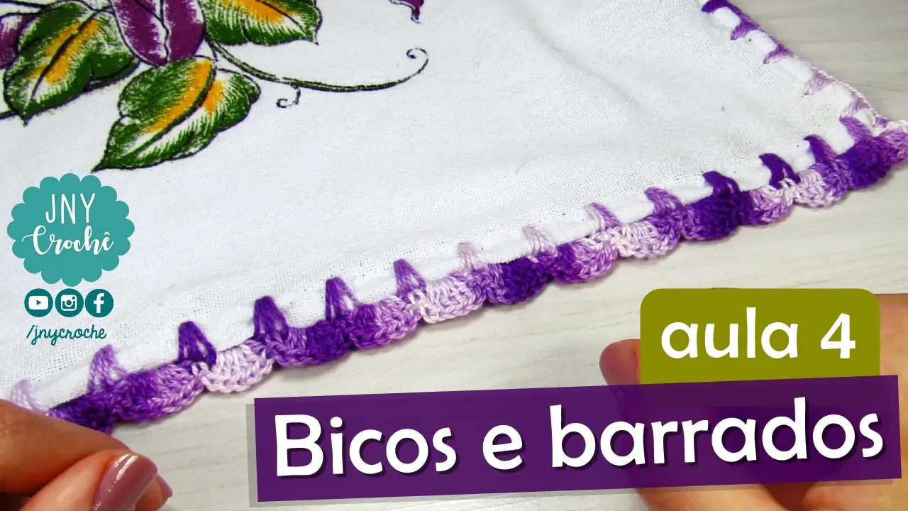 Bicos de crochê para iniciantes | aula 4